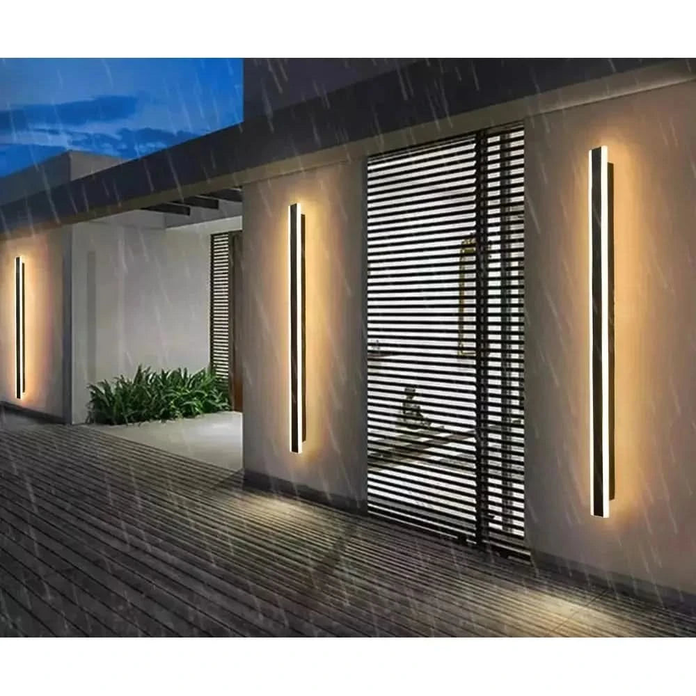 Modern LED Long Wall Lamp Waterproof Outdoor IP65 Aluminum Wall Light Garden Villa Porch Sconce Light 110V 220V Sconce Luminaire | Designix - - https://designix.fr