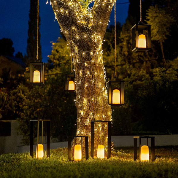 Siroco portable cordless metal lantern