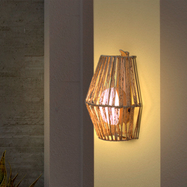 Sisine 25 cordless wall lamp in natural fibers