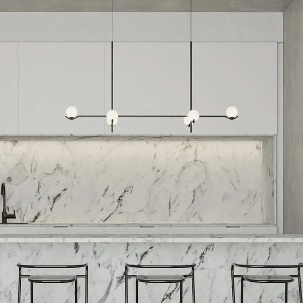 Gold and black LED designer ceiling chandelier | Voltis