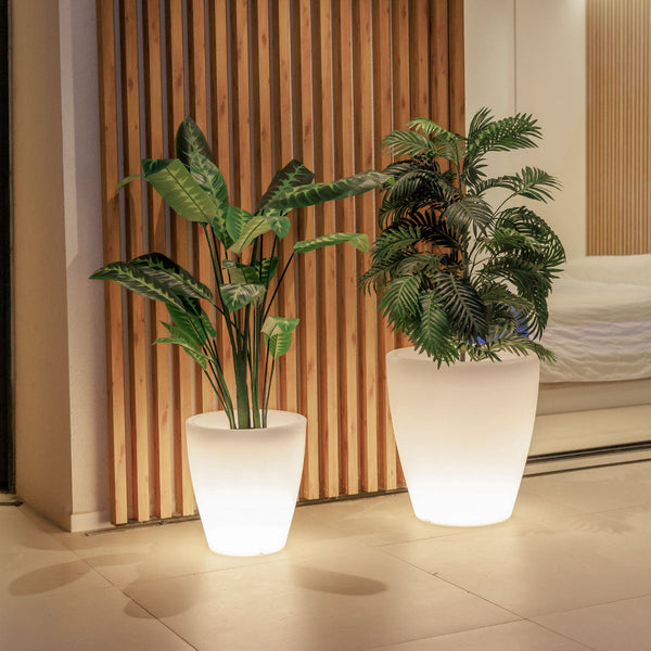 Violeta round illuminated planter