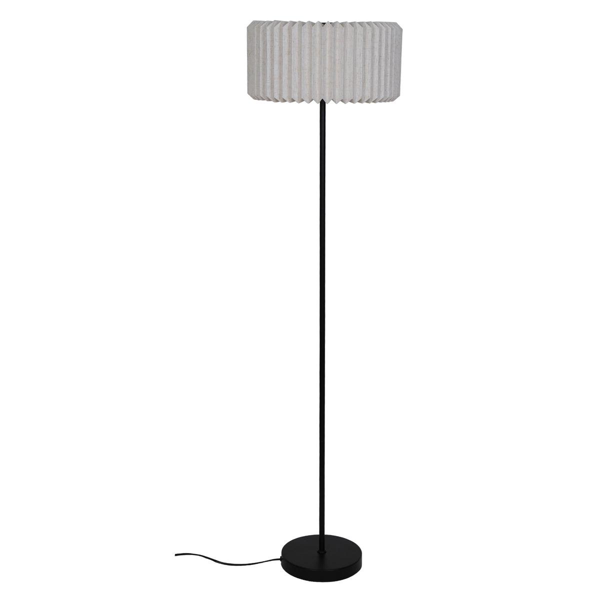 Lampadaire Vivienne noir, tissu