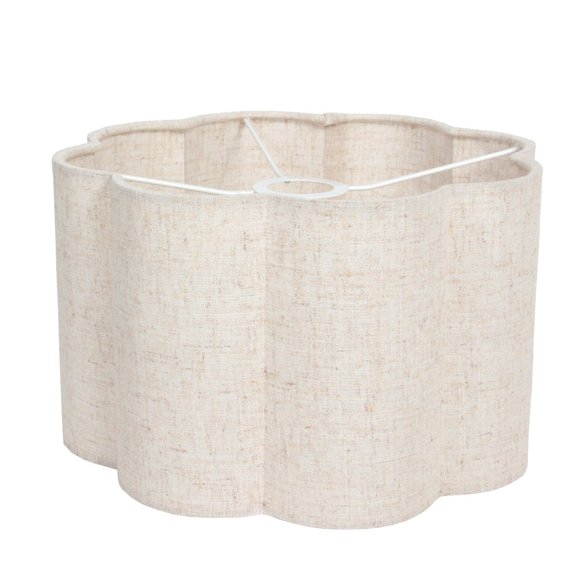 Lampadaire FloraWave noir, abat-jour crème clair Ø30 cm