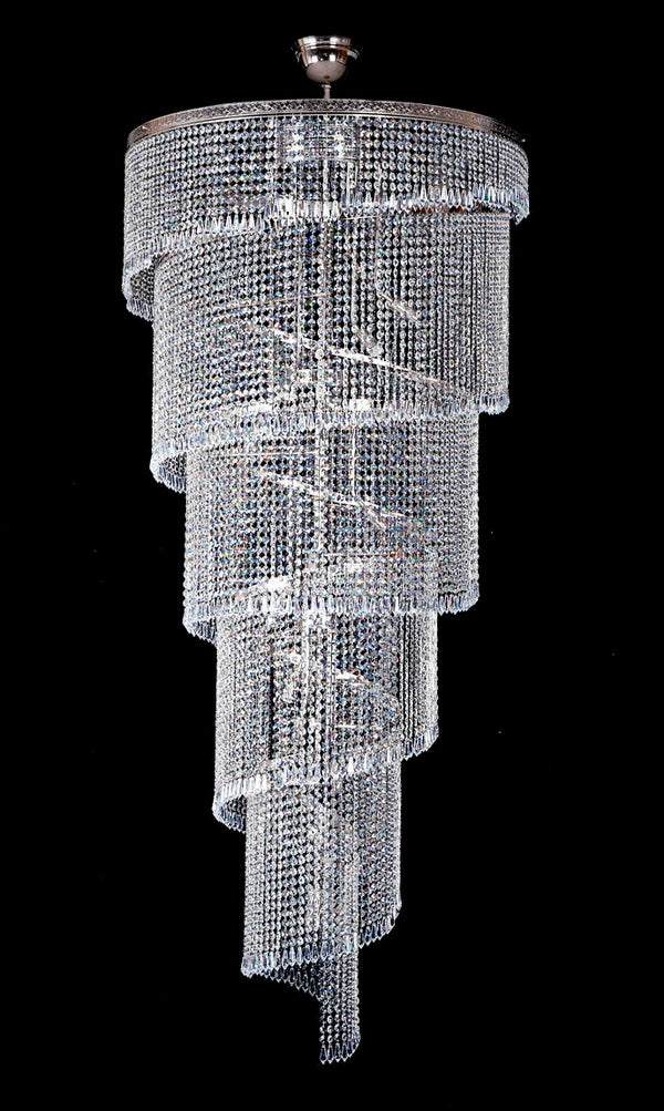 AL178 spiral crystal pendant light