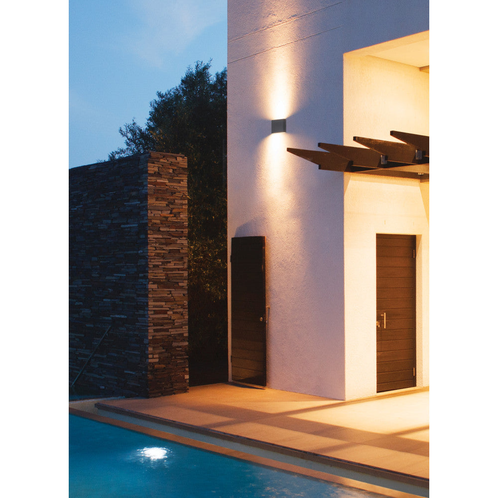 Applique Exterieure ZAMBELIS 2x3W IP65 DESIGN Graphite E238