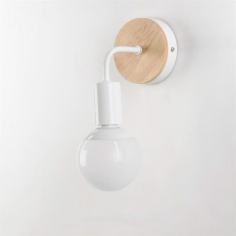 Modern Minimalist Wrought Iron White Wall Lamp | Lyla