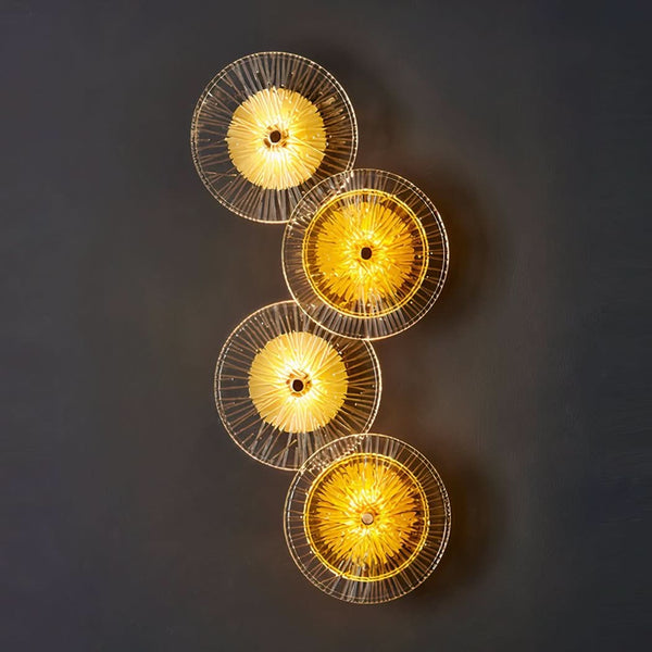 Bohemian LED Glass Disc Wall Light | Delo