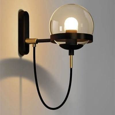 Applique Murale Boule Verre | Éclat Cristallin - Designix Applique Murale Noir | Ambre