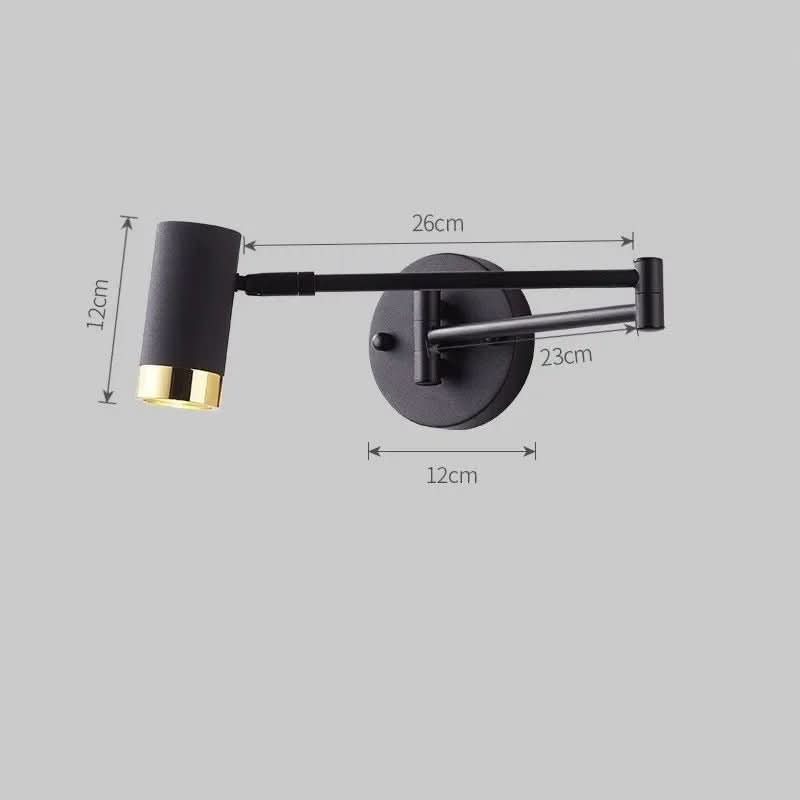 Applique Murale Chambre Adulte | Tena - Designix Applique Murale Noir et Doré