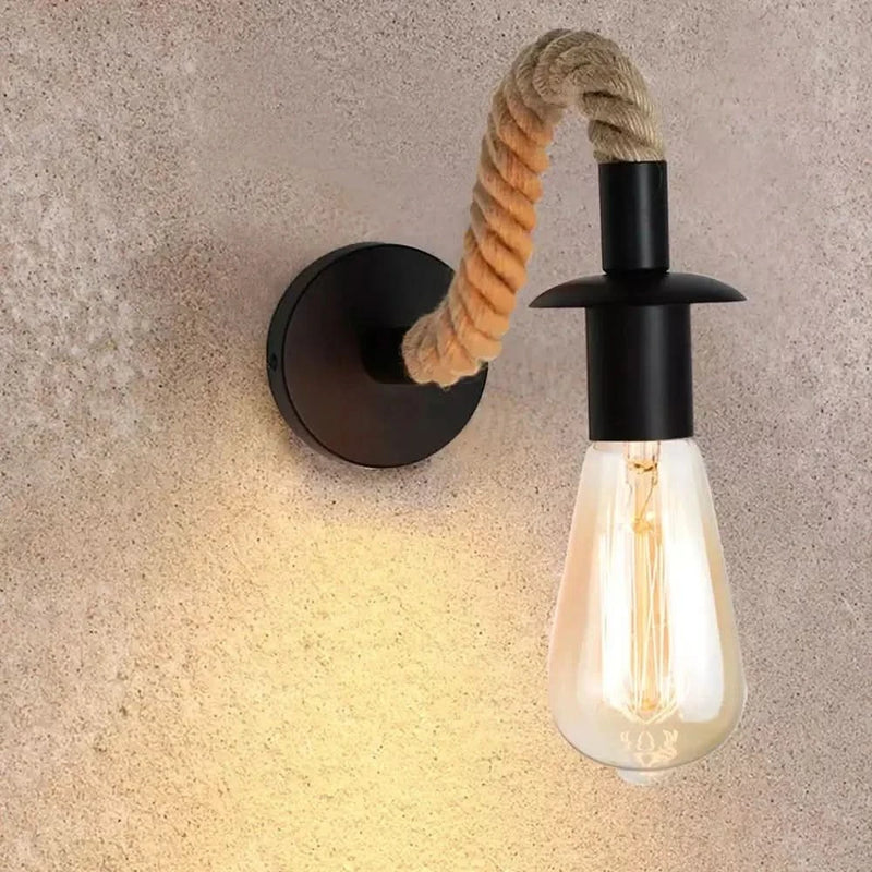 Rope Wall Lamp | Rustic Charm