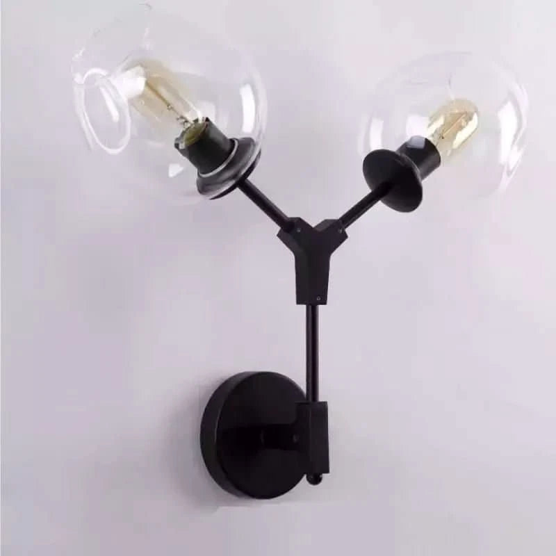 Applique Murale Double Éclairage | Duo Lumineux - Designix Applique Murale Noir Ambre