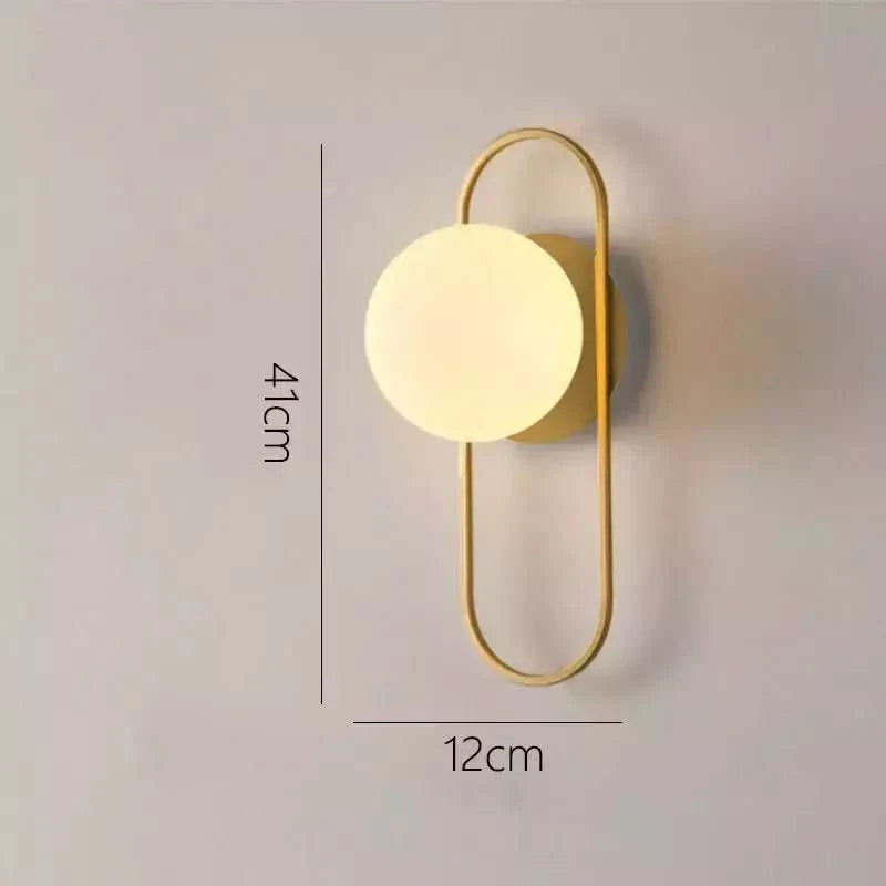 Applique Murale Globe | Lumière Céleste - Designix Applique Murale Fond Or Blanc Chaud
