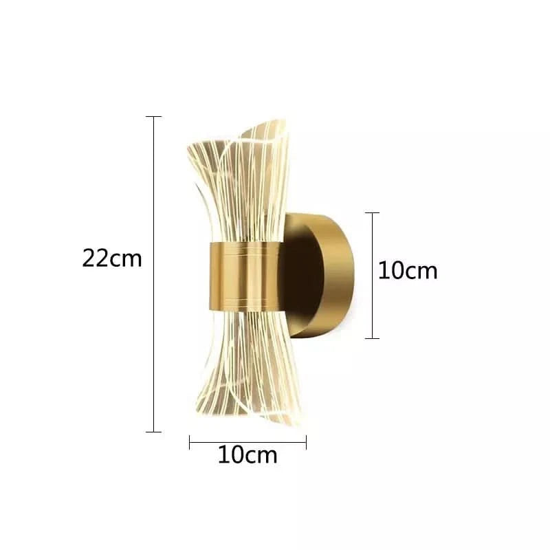 Applique Murale LED Puissante | Éclat Éthéré - Designix Applique Murale Or Blanc Chaud