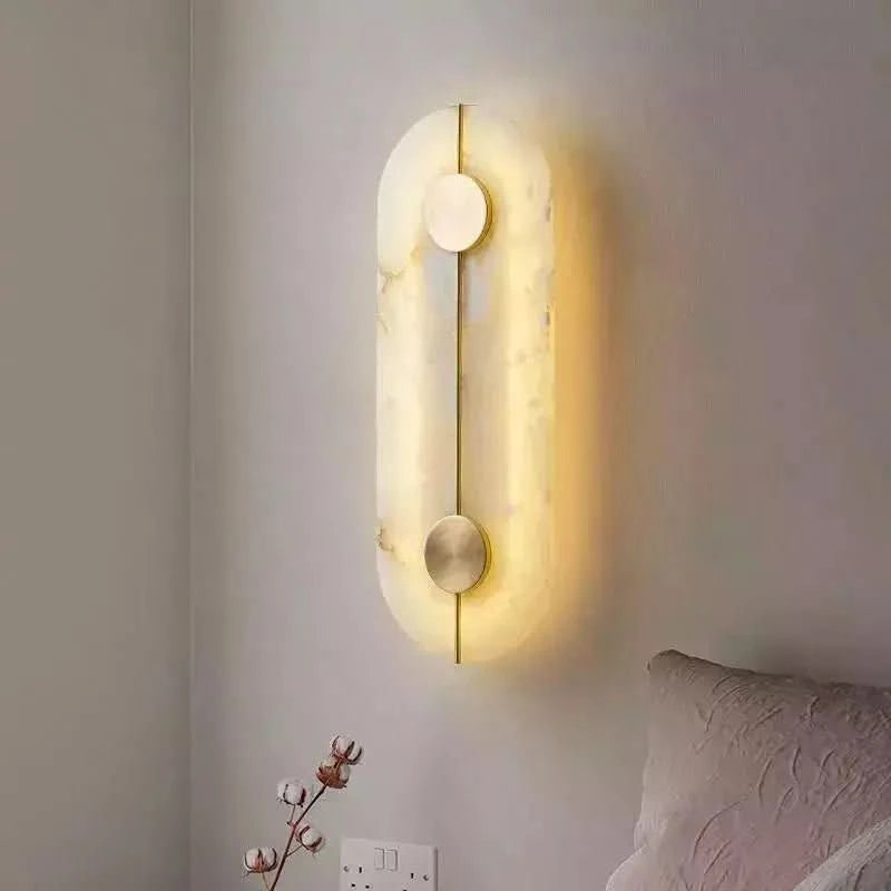 Applique Murale Marbre | Eclat Naturel - Designix Applique Murale Ovale | Or