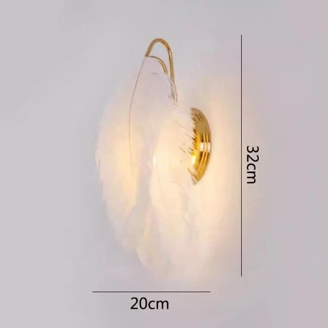 Applique Murale Plume Blanche | Douceur Céleste - Designix Applique Murale Blanc Chaud