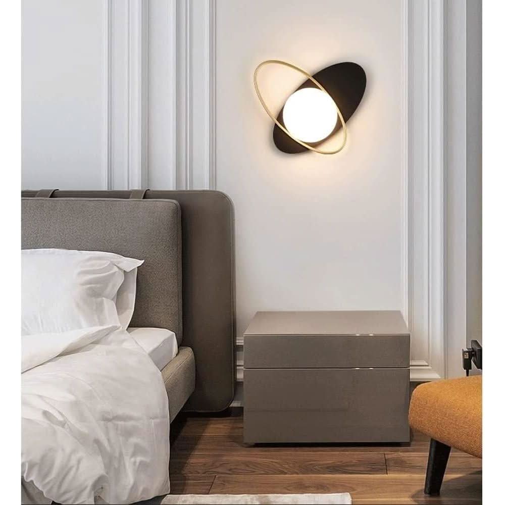 Applique Murale Salon Bois Boule | Éclat Naturel - Designix Applique Murale Bois Sombre Blanc Chaud