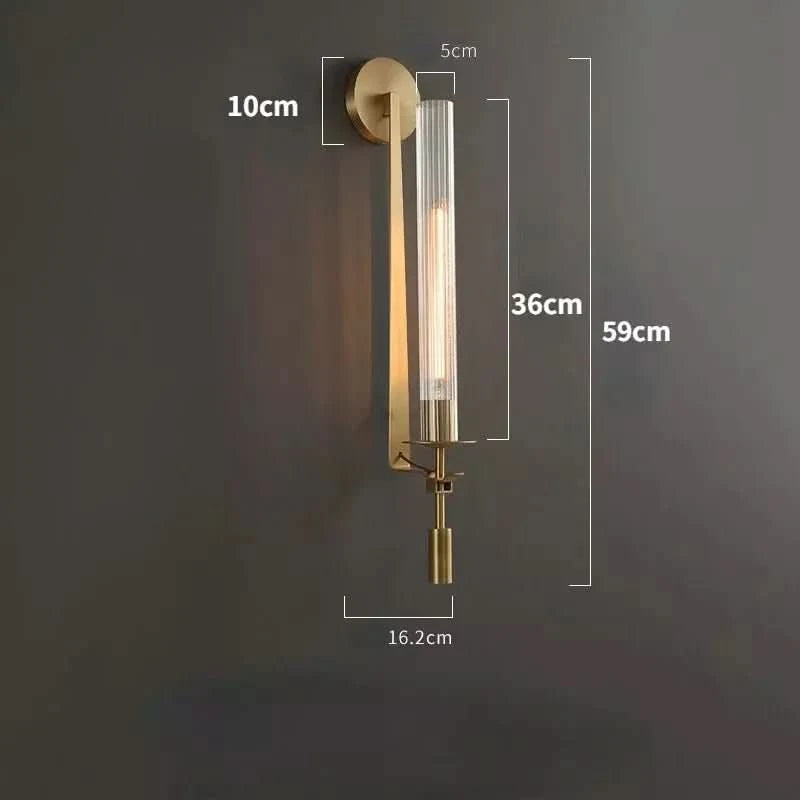 Applique Murale Tube Verre | Halo Lumineux - Designix Applique Murale