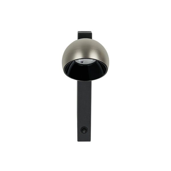 Applique Murale ZAMBELIS 13W Dimmable DESIGN Noir Sable et Nickel Brosse 25341