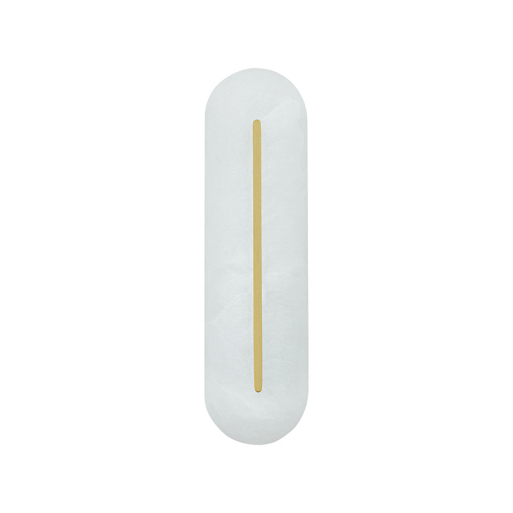 Applique Murale ZAMBELIS 14W Dimmable DESIGN Albatre Blanc et Laiton 2546