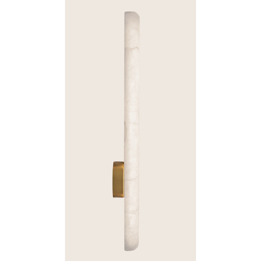Applique Murale ZAMBELIS 19W Dimmable DESIGN Albatre Blanc et Laiton 2548