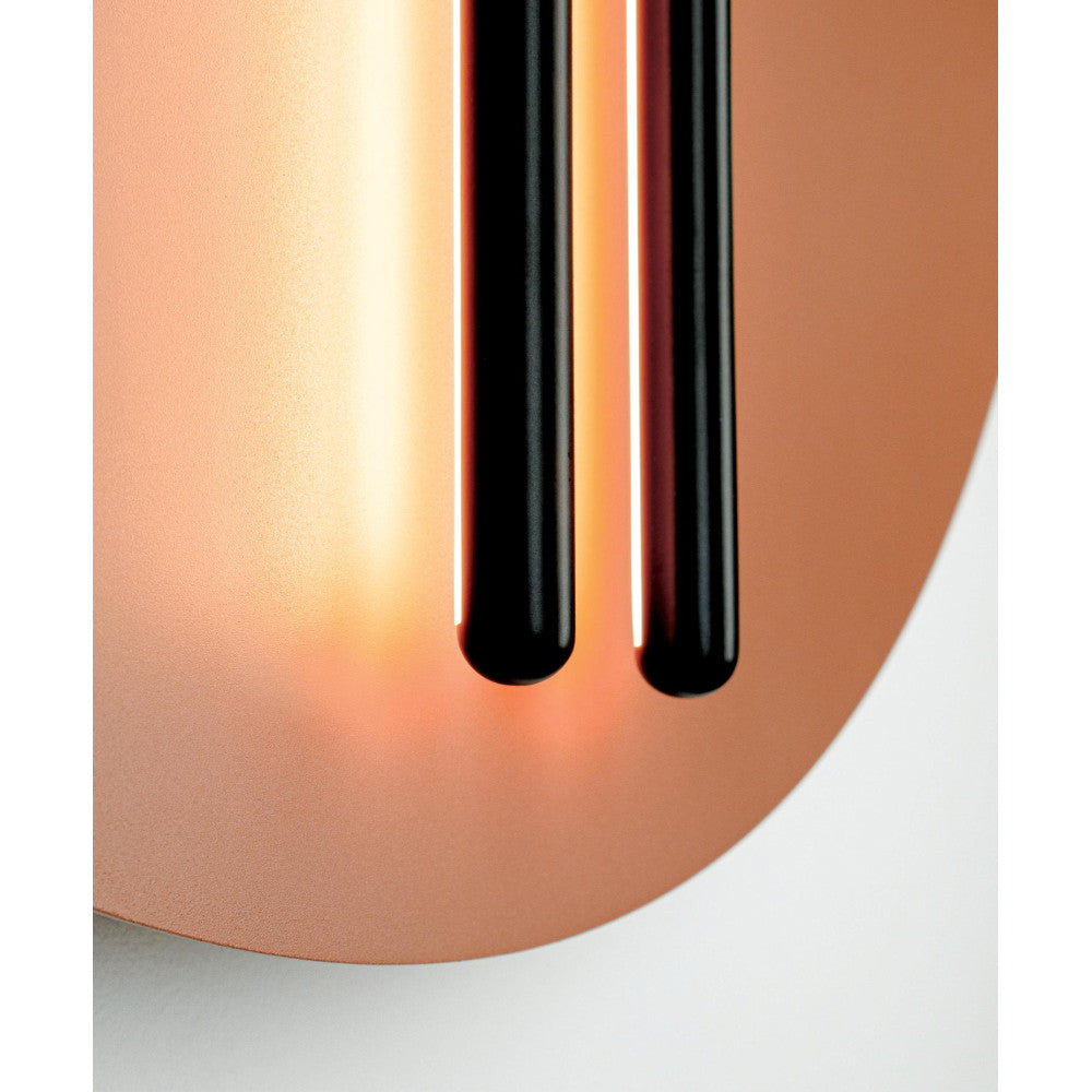 Applique Murale ZAMBELIS D400 13W Dimmable DESIGN Rouge Brique et Noir 2574