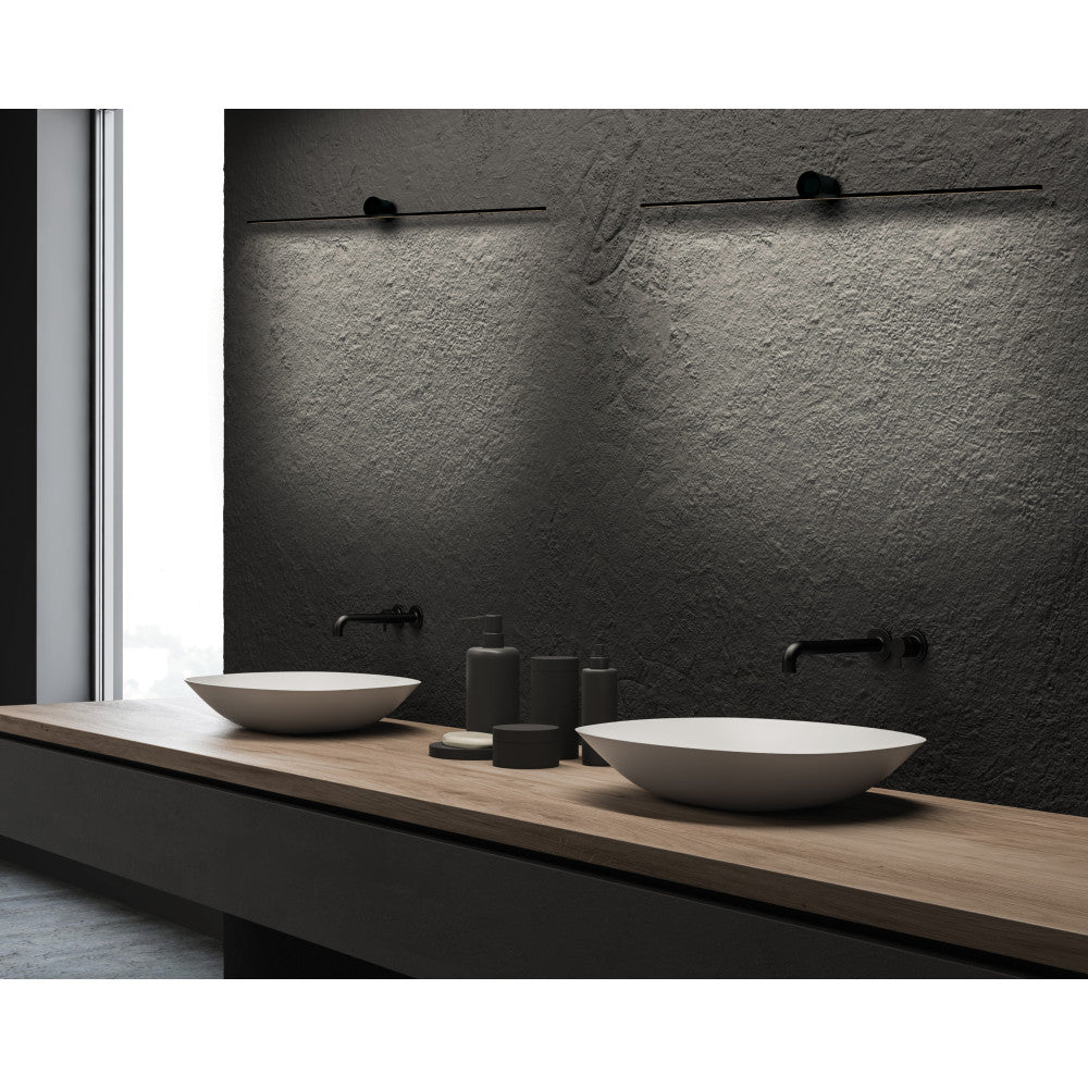 Applique Salle de Bain ZAMBELIS 13W IP44 DESIGN Noir Sable 20146