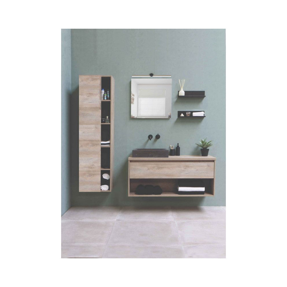 Applique Salle de Bain ZAMBELIS 21W IP54 DESIGN Noir Sable 22126