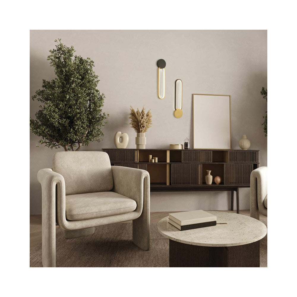 Applique ZAMBELIS 13W Dimmable DESIGN Dore et Noir Mat 23103