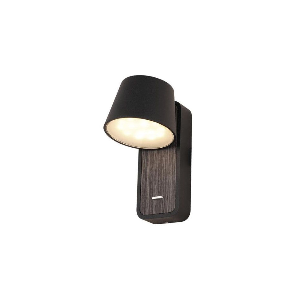Applique ZAMBELIS 7W DESIGN Noir Sable et Brun H61
