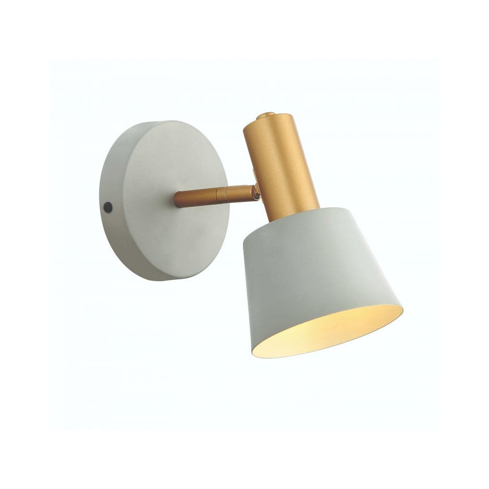 Applique Orientable ZAMBELIS D120 E14 DESIGN Blanc Mat et Dore Mat Sans Source 20218