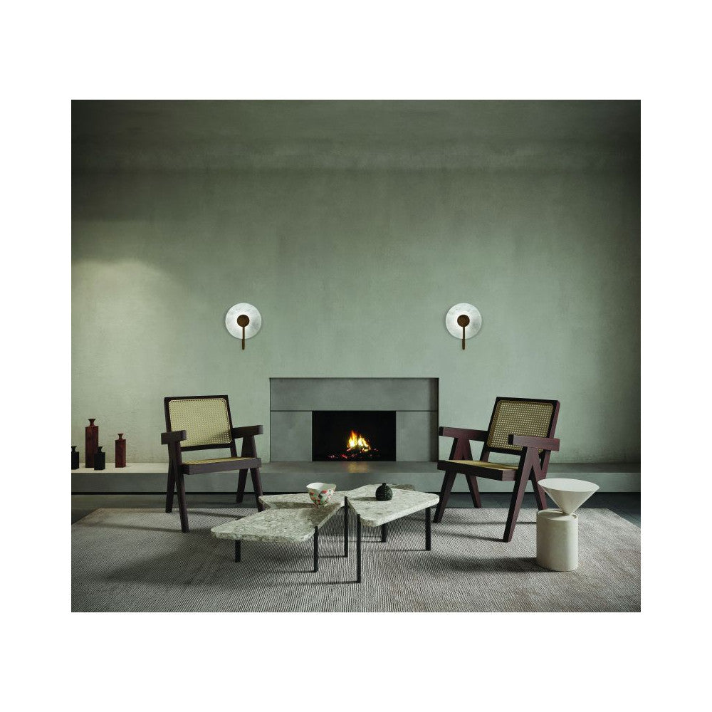 Applique ZAMBELIS D160 3W DESIGN Marbre Blanc et Corten