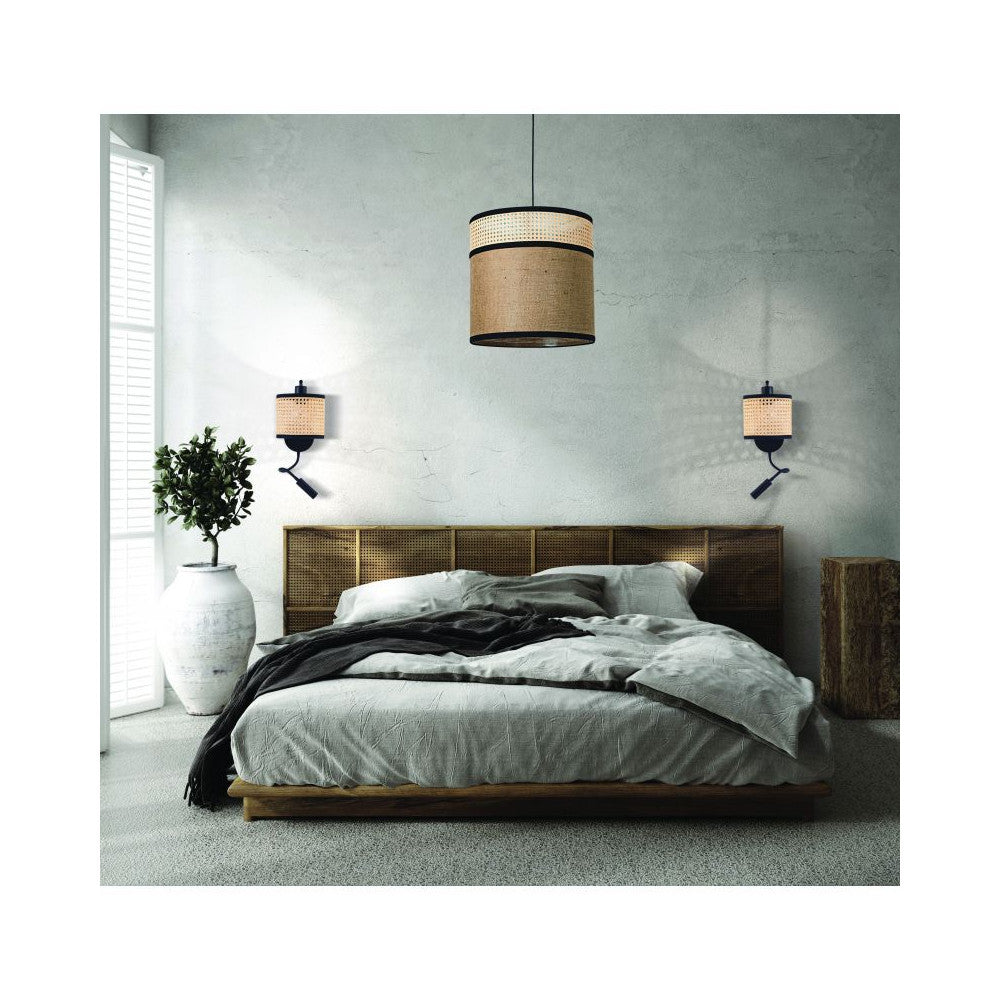 Applique ZAMBELIS E27 DESIGN Noir Mat Sans Source 20355