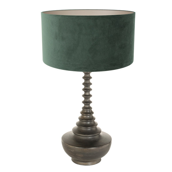 Black wood table lamp