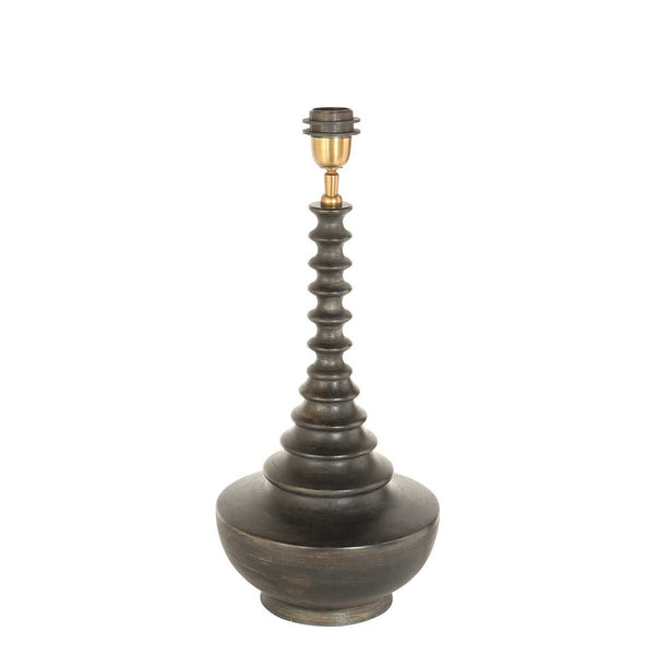 Black wood table lamp