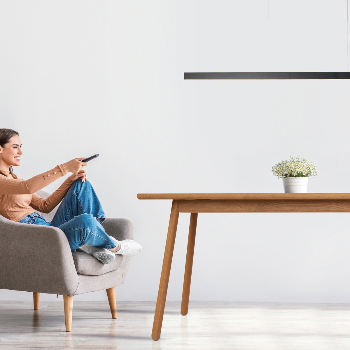 Suspension luminaire Karol noir