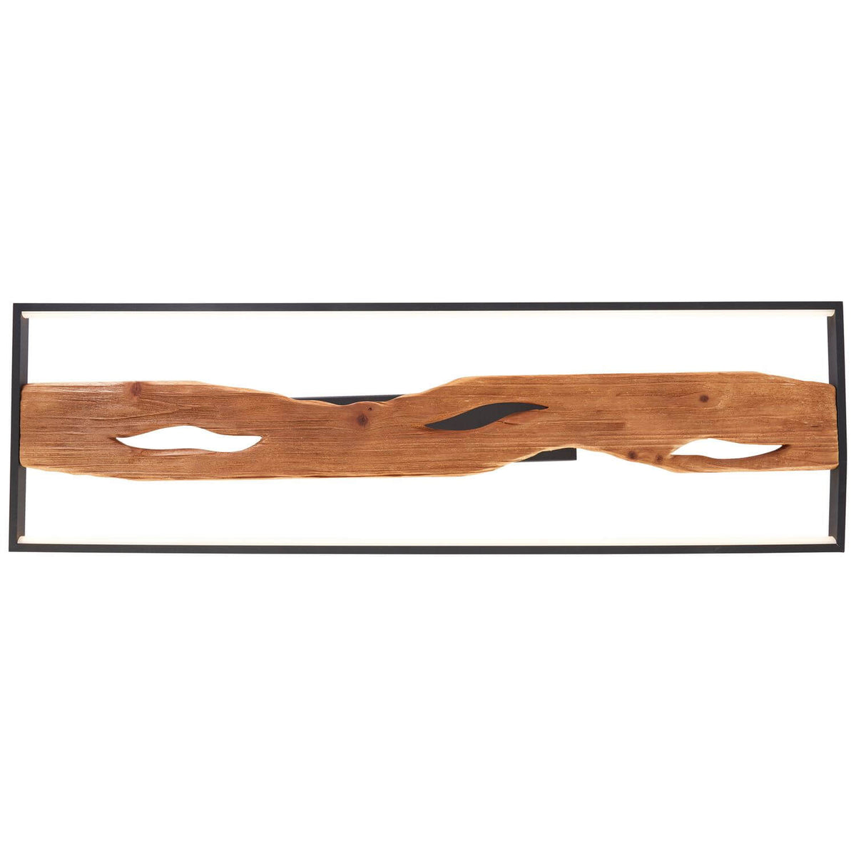Plafonnier Chaumont noir et bois