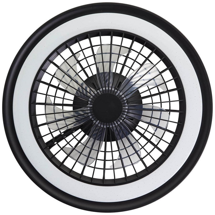 Ventilateur de plafond lumineux Palmero noir
