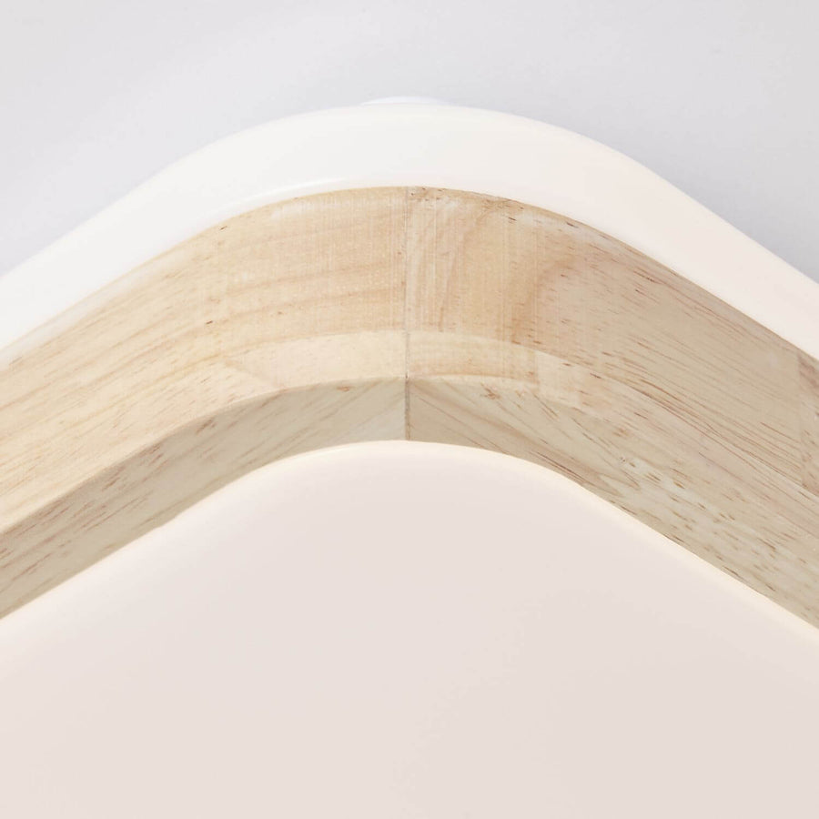 Plafonnier Tumeo bois clair et blanc