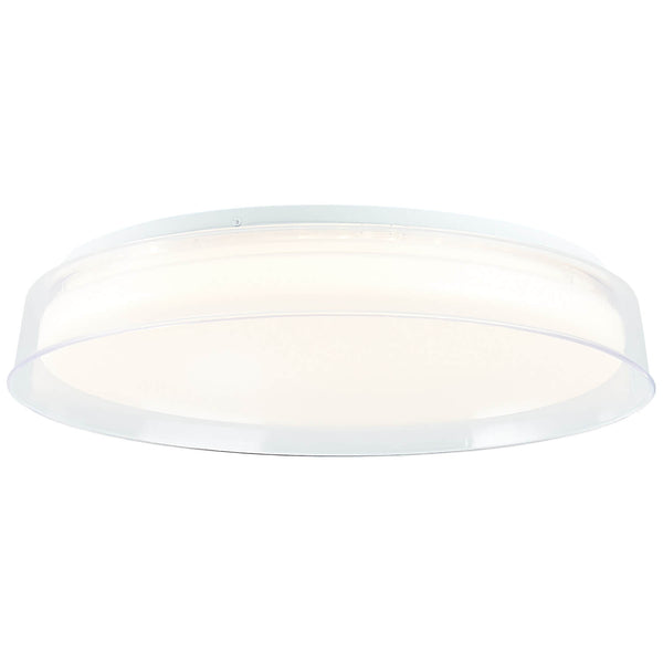 Plafonnier Leanna transparent et blanc