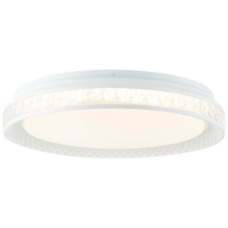 Plafonnier Burlie transparent et blanc