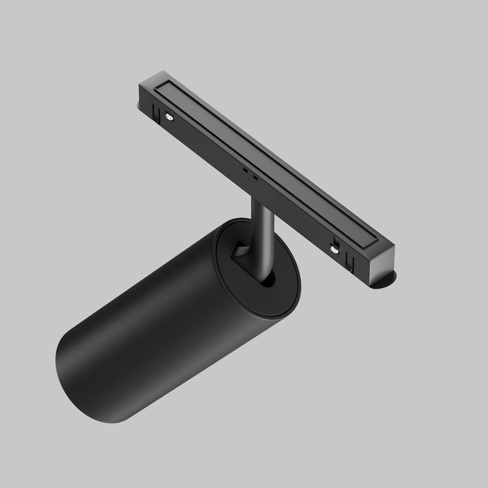 Détail du produit : adaptateur et rail noirs, projecteur vu de dessous