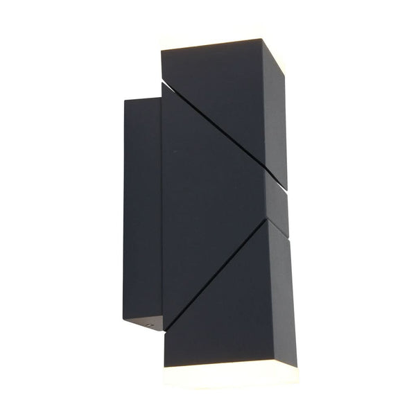 Black Dual-Light Outdoor Lamp