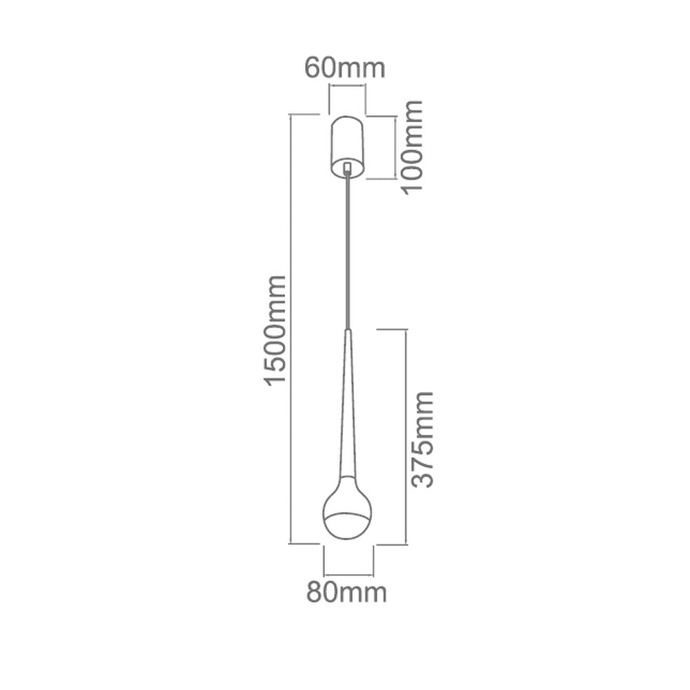 Suspension LED Cappi, verre
