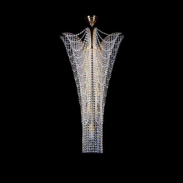 L444CLN Crystal spiral pendant light
