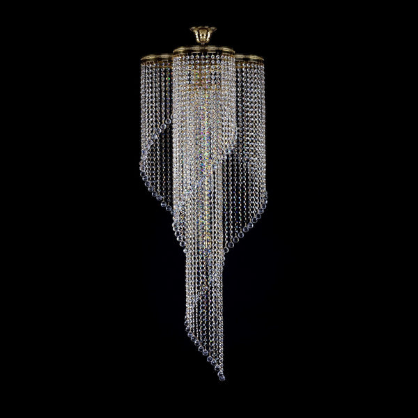 L458CLN crystal spiral pendant light