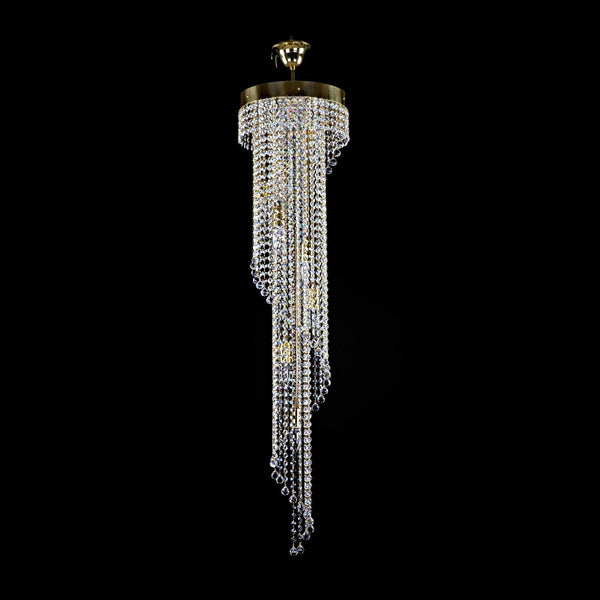 L454CLN spiral crystal pendant light