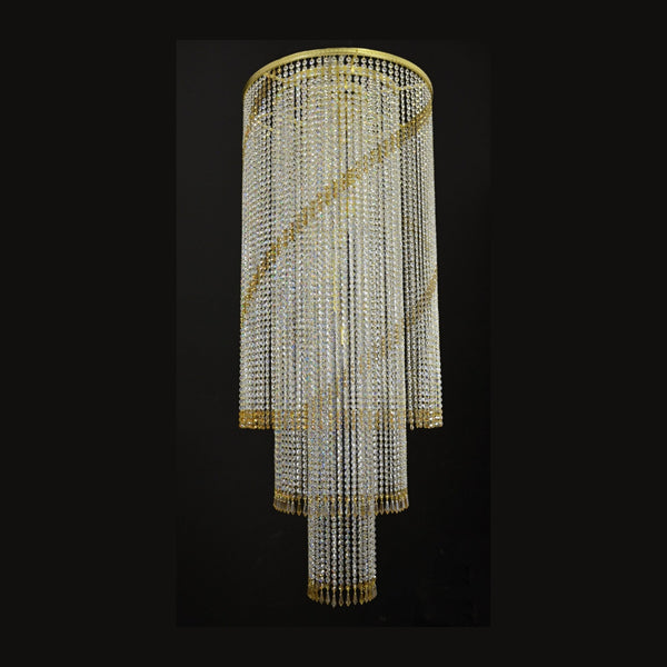 Spiral crystal pendant light LW029060100G