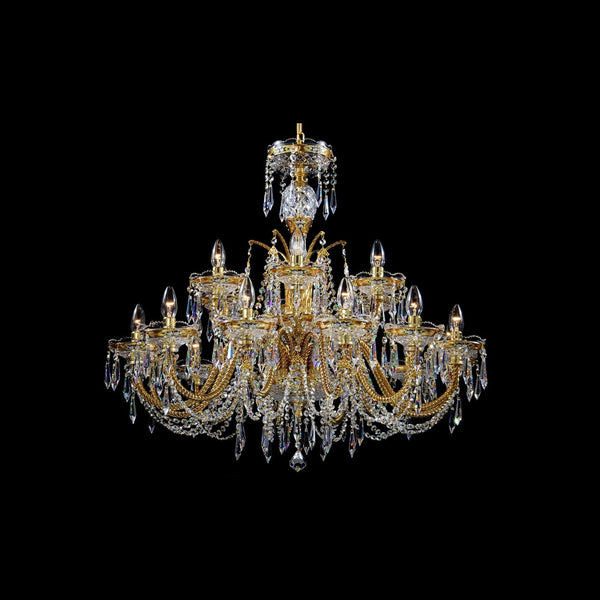 LLCH18-CRYSTAL-GOLD Crystal Chandelier