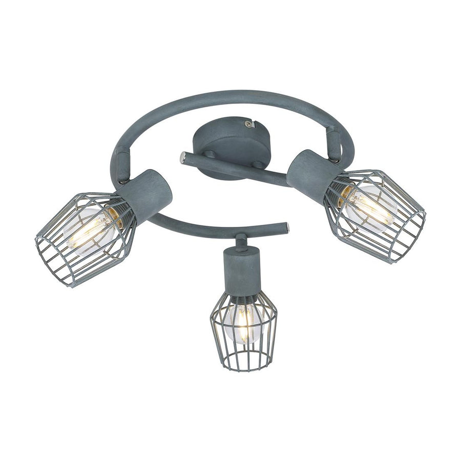 Plafonnier Viking 3 lumières gris