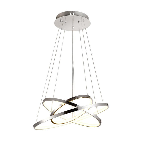 Suspension luminaire | Lune Chromée L 50 cm
